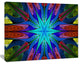 Stained Glass with Multi Color Stars, Oversized Abstract Canvas Art Print, 60x40