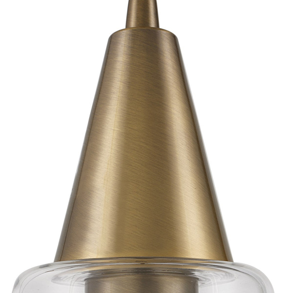 Uttermost Eichler 1-Light Mini Pendant 21559, Antique Brass