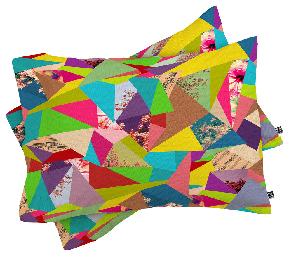 Deny Designs Bianca Green Colorful Thoughts Pillow Shams, Queen