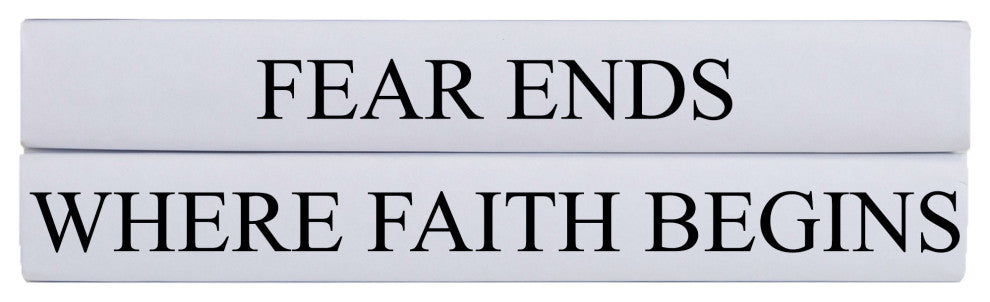 Where Faith Begins Quote Book Stack, S/2