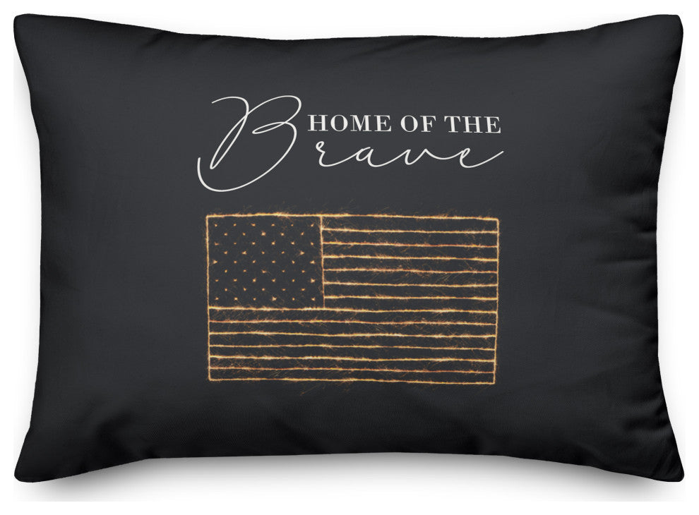 Home of the Brave 14"x20" Spun Poly Pillow
