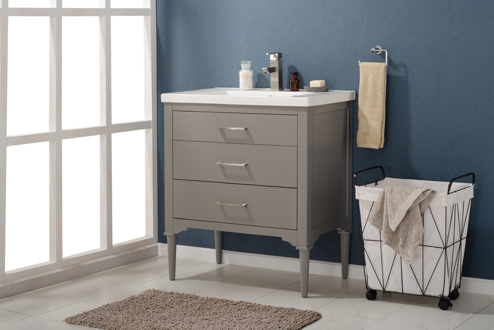 Mason 30" Single Sink Vanity, Gray