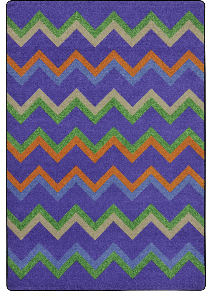 Kid Essentials Rug, Sonic, Violet, 7'8"x10'9"