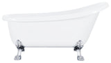 Eviva Stella 67 in. White Acrylic Clawfoot Bathtub