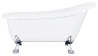 Eviva Stella 67 in. White Acrylic Clawfoot Bathtub
