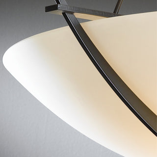 Mackintosh Pendant - Dark Smoke Finish - Opal Glass