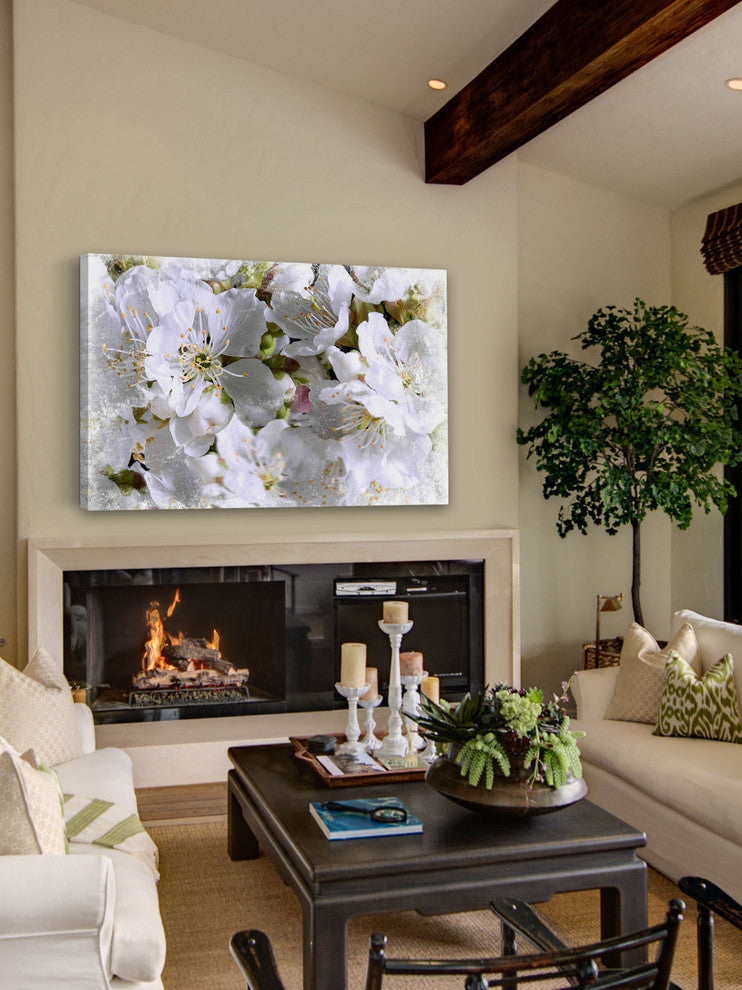 "Apricot Blossoms" Painting Print on Canvas by Aryai