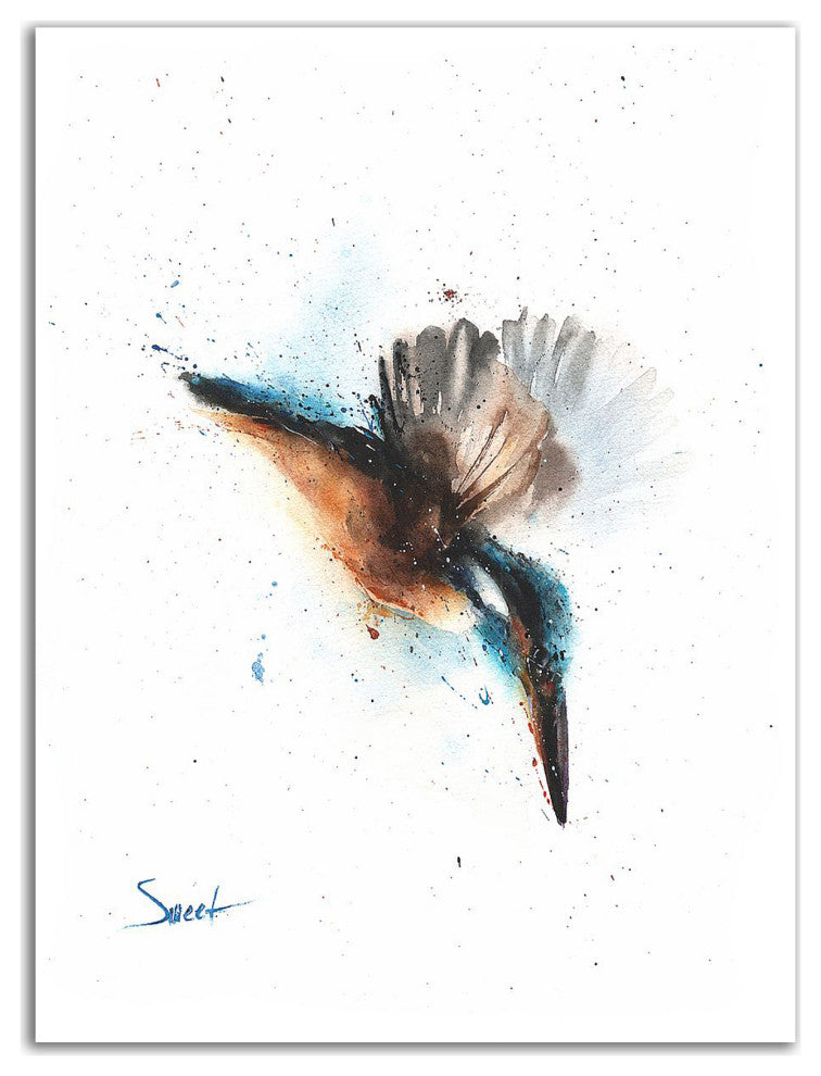"Kingfisher" by Eric Sweet, Print on Canvas, 18"x24"