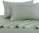 600TC 100% Long Staple Cotton Stripe Sheet Set, Sage, Queen
