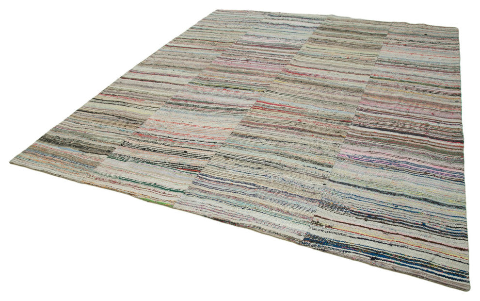 Rug N Carpet - Handmade Anatolian 9' 6'' x 11' 3'' Vintage Patchwork Kilim Rug