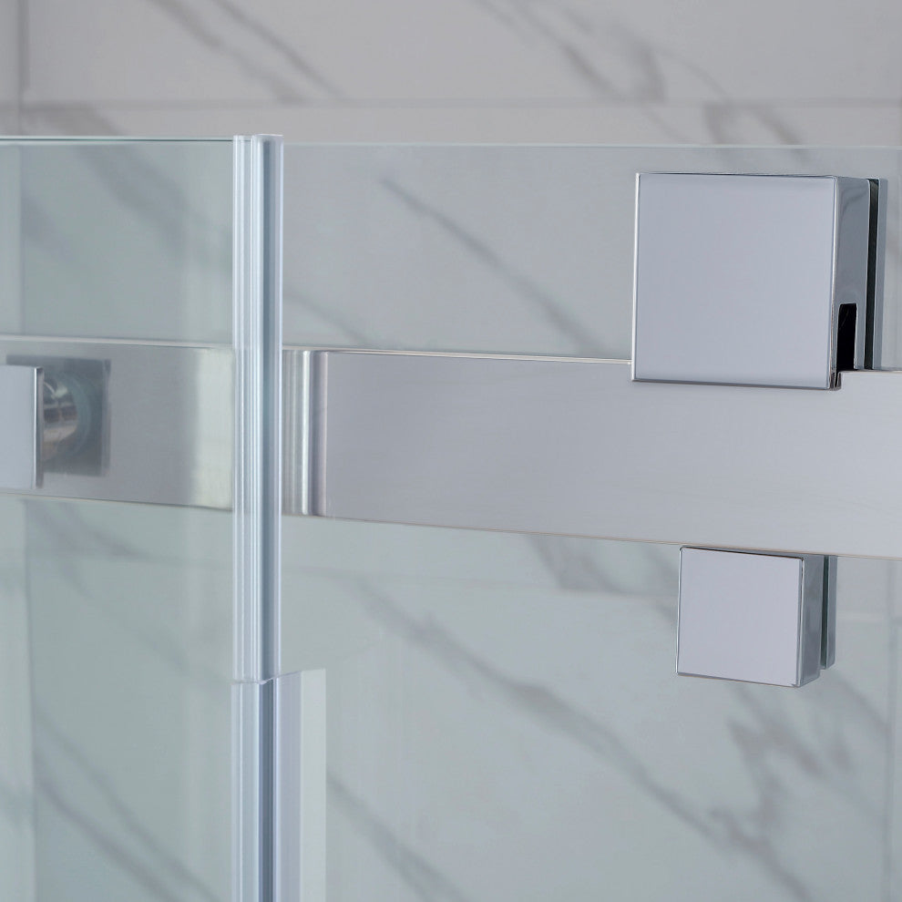 Ove Decors Chester 48x36" 10 mm Alcove Shower Set With Base, Chrome
