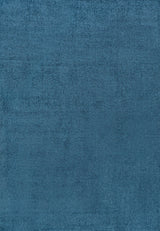 Haze Solid Low-Pile Runner Rug, Navy, 9 X 12