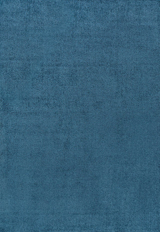 Haze Solid Low-Pile Runner Rug, Navy, 9 X 12