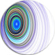 Endless Tunnel Purple Ripples, Abstract Digital Round Wall Art, 23"