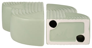 Ceramic Set of 2 13X10" Arches Bookends, Cucumber