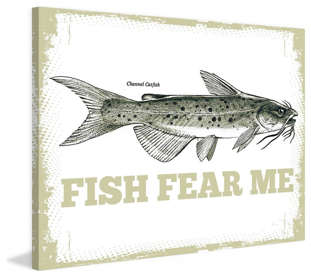 "Fish Fear Me" Painting Print on Canvas by Saturday Evening Post