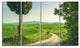 Tuscan Place in Rural Area, Landscape Canvas Art Print, 48"x28", 4 Panels