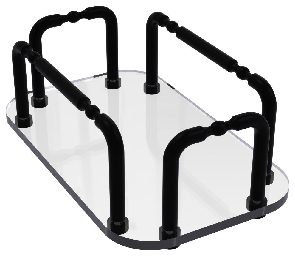 Vanity Top Guest Towel Holder, Matte Black