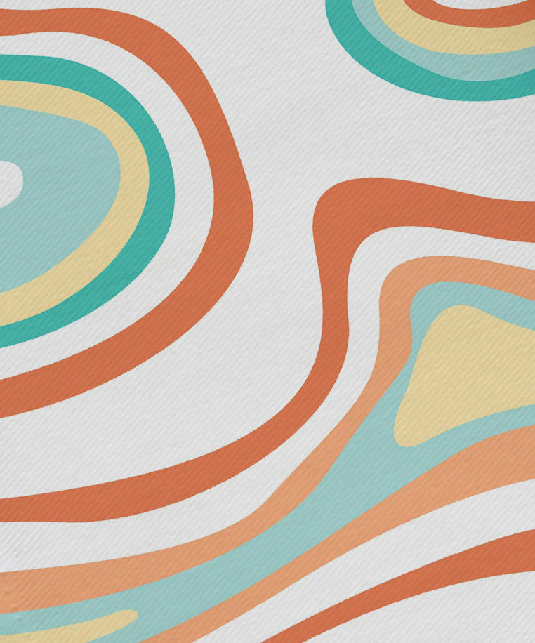 Agate, Geometric Print Napkin, Peach, Set of 4