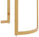 Inspired Home Xayden End Table, Mirrored Top, Gold