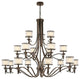 Chandelier 18-Light, Mission Bronze