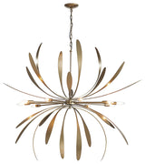 Dahlia Large Chandelier, Soft Gold Finish