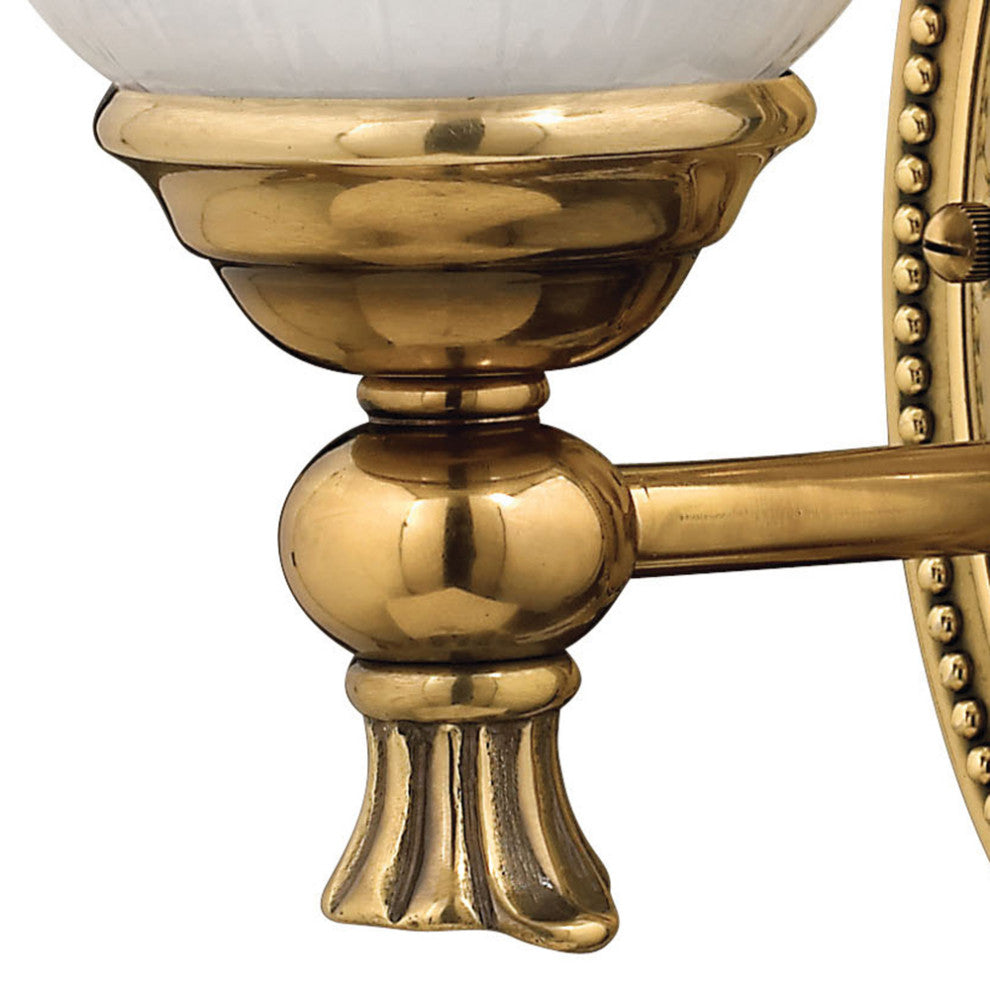Hinkley Francoise Medium Single Light Vanity, Burnished Brass