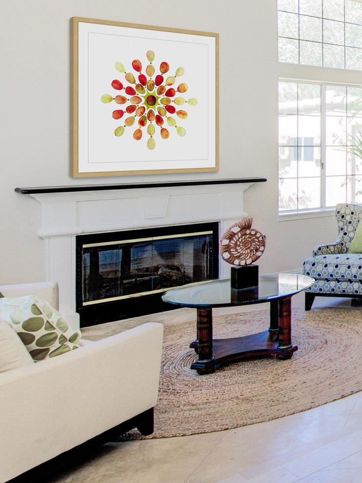 "Red Babble" Framed Art Print