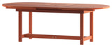 Amazonia Bahamas 9-Piece Eucalyptus Extendable Dining Set With Brown Sling Chair