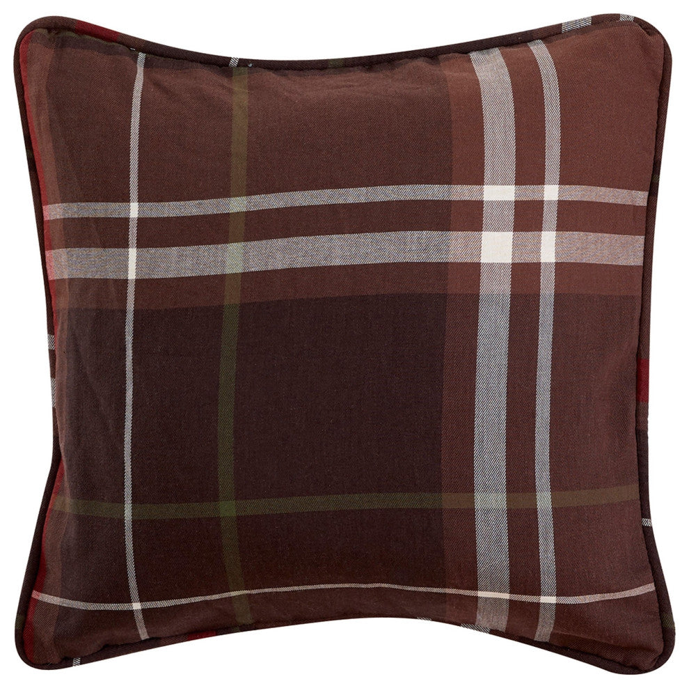 Jackson Plaid Euro Sham, 27"x27", 1 Piece