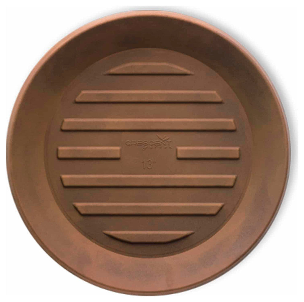 Universal Round Plant Saucer, Drip Tray, Inner Diameter 18" x Outer 23", Rust