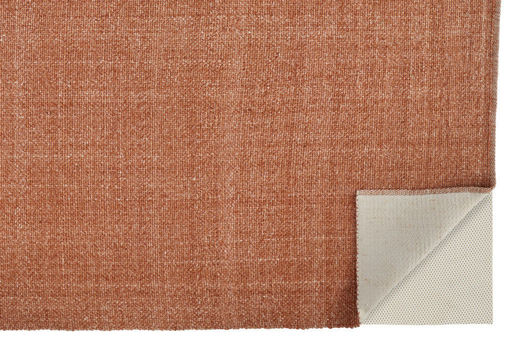 Weave & Wander Siona Space Dyed Flatweave Rug, Orange, 9' X 12'