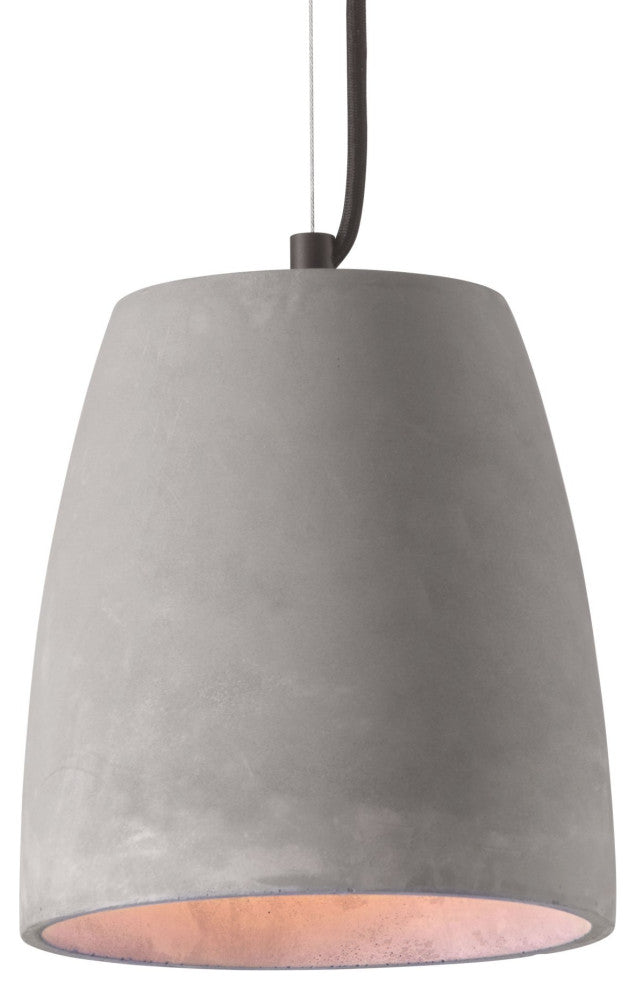 Pendant Ceiling Light Fixture, Concrete Stone, Gray, Industrial Lounge