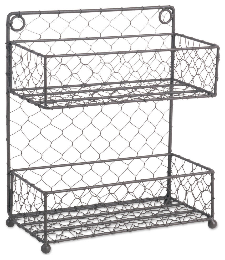 Double Wide 2 Row Chicken Wire Spice Rack