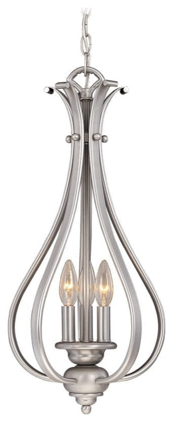 Monrovia 3-Light Pendant, Brushed Nickel