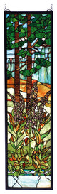 12W X 44H Tiffany Foxgloves Stained Glass Window