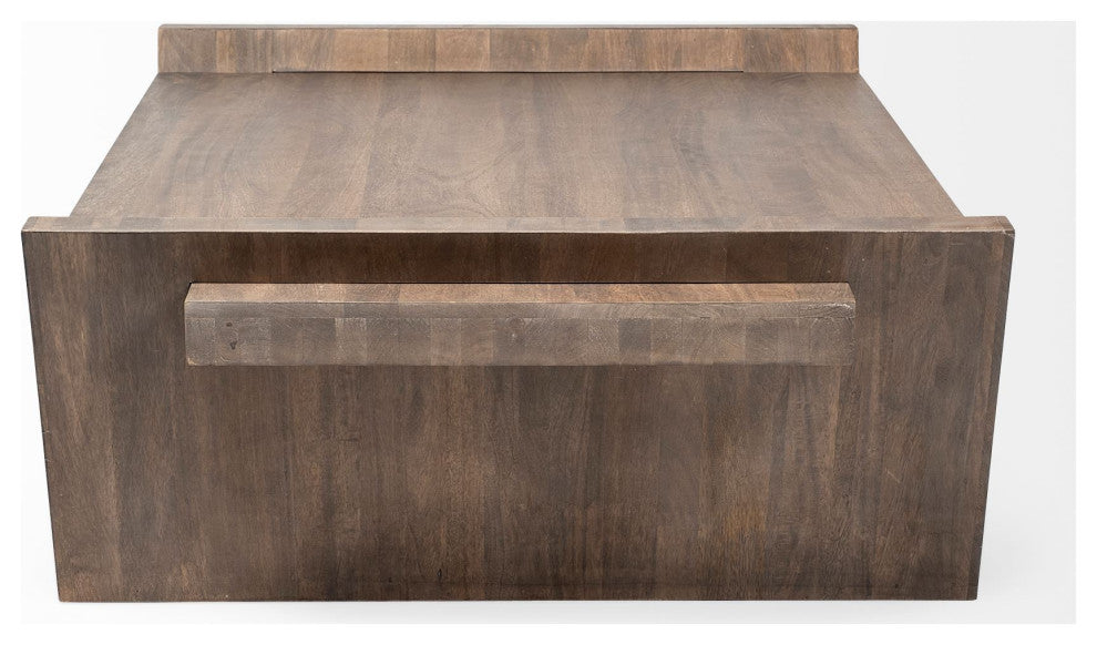 59" Brown Wood Coffee Table
