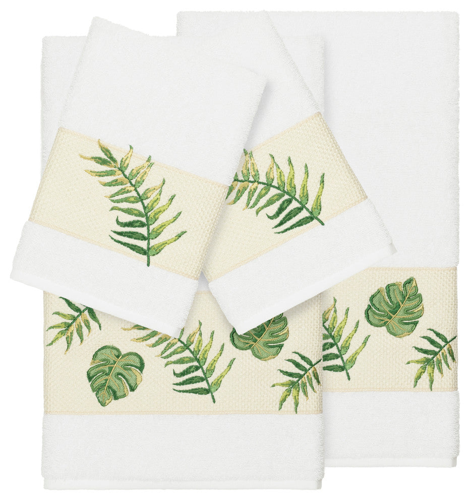 Zoe 4 Piece Embellished Towel Set