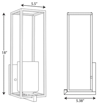 Chadwick Collection 1-Light Black Wall Bracket