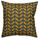 Tire Track Pattern, Yellow Outdoor Throw Pillow, 18"x18"