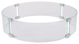 25" Round Glass Wind Guard for Round Fire Table