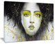 "Girl With Yellow Eye line Large" Portrait Digital Art Canvas Print