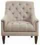 Sloped Arm Upholstered Chair, Gray