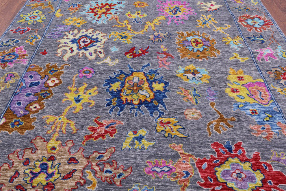 8' 3" X 9' 11" Hand Knotted Turkish Oushak Wool Rug - Q14842