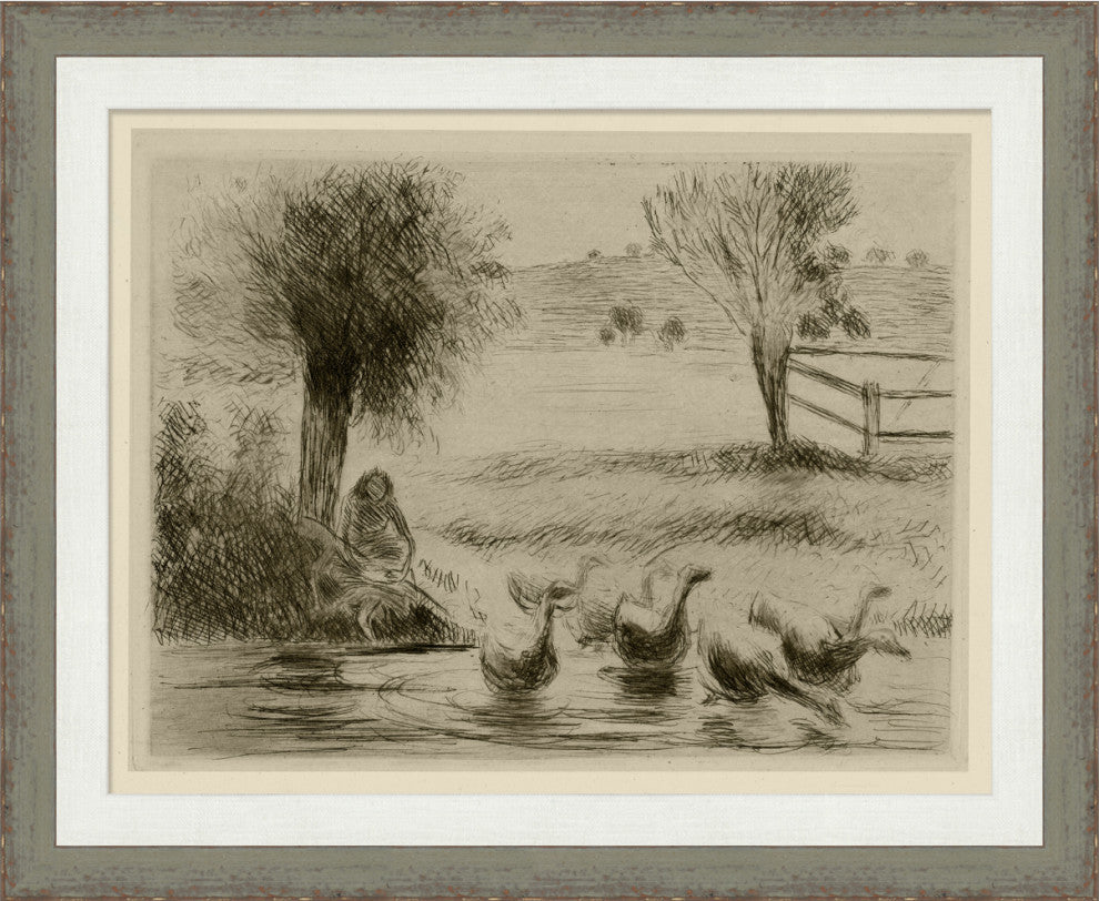 Country Etching 4, Giclee Reproduction Artwork