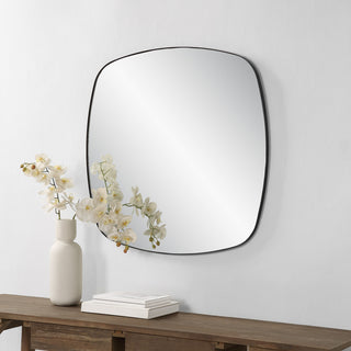 Sparti Iron Wall Mirror, Matte Black