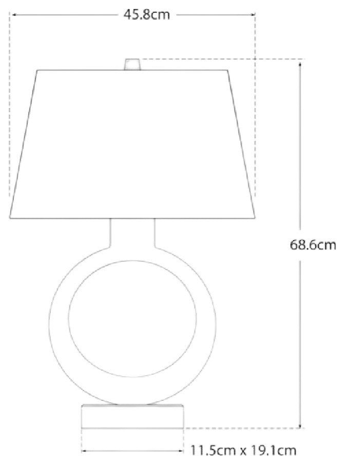 Circular Base Modern Table Lamp | Andrew Martin Ring Form