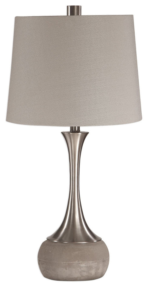 Uttermost 27875-1 Niah 1 Light 27-3/4" Tall Accent Table Lamp - Brushed Nickel