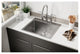 ECTSR25229TBG2 Crosstown Stainless Steel 25" x 22" Dual Mount Sink Kit, 2 Holes