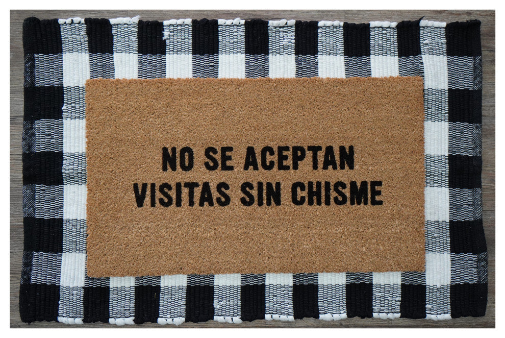 Calloway Mills No Se Aceptan Visitas sin Chisme Spanish Doormat